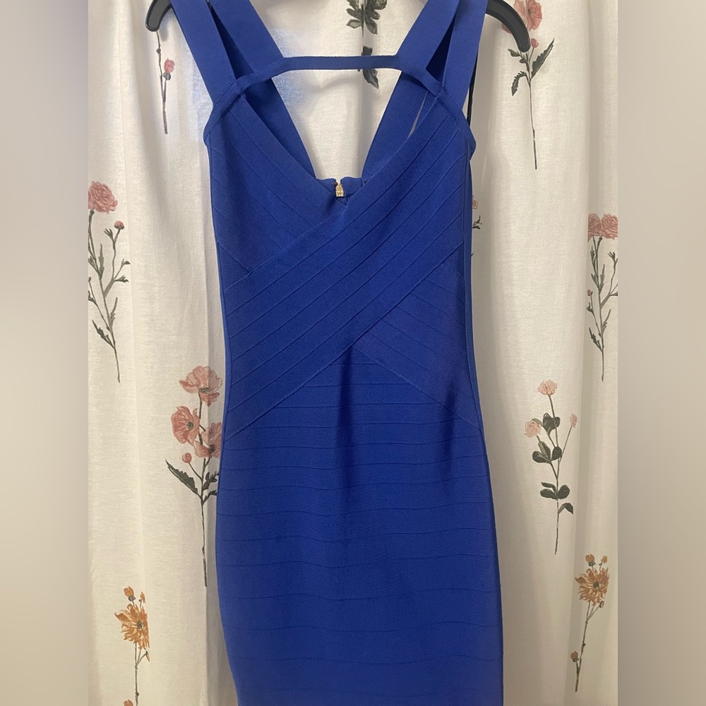 Marciano Blue Sleeveless Body-con Dress